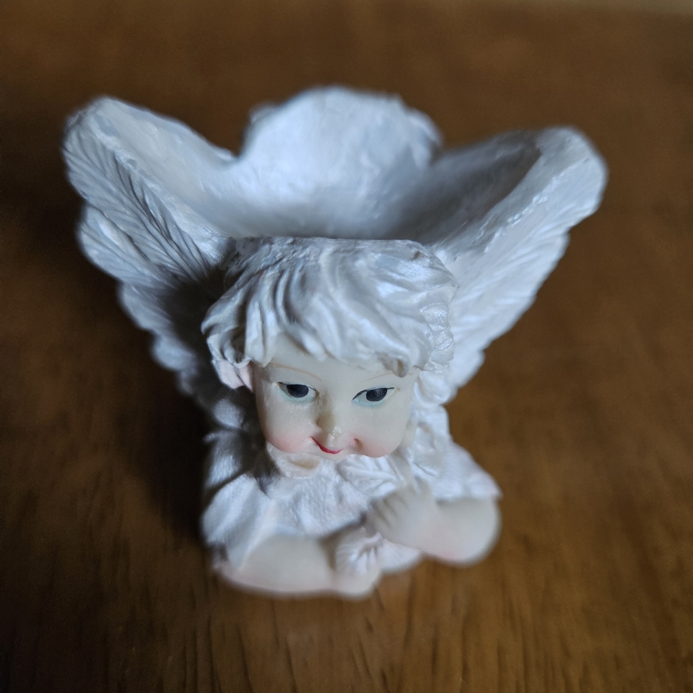 Vintage K's Collection Dollar Tree District White Angel Figurine